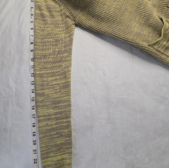 Central Park West Cardigan Sweater Ribbed Marled Olive Taupe Boho Lagenlook S - Picture 12 of 12